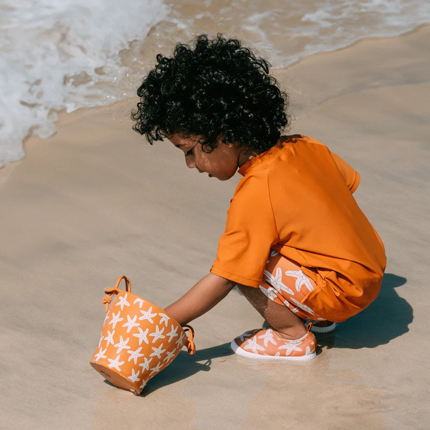 Set de plage seau + pelle + 3 moules - Étoile de mer 