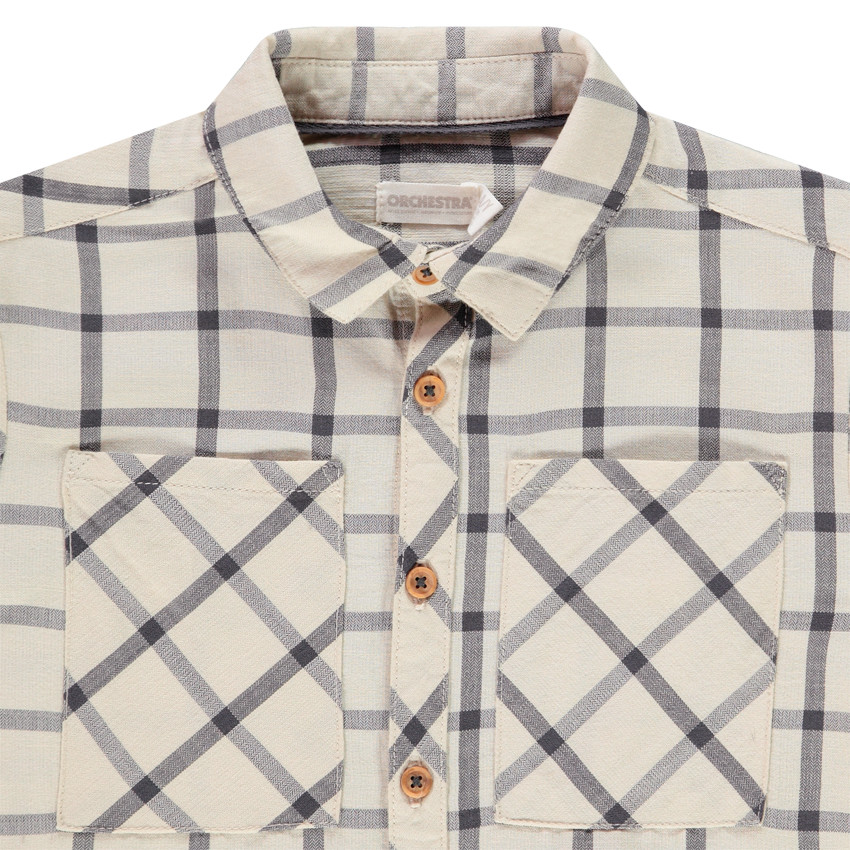 Chemise manches longues à carreaux pour enfant garçon 