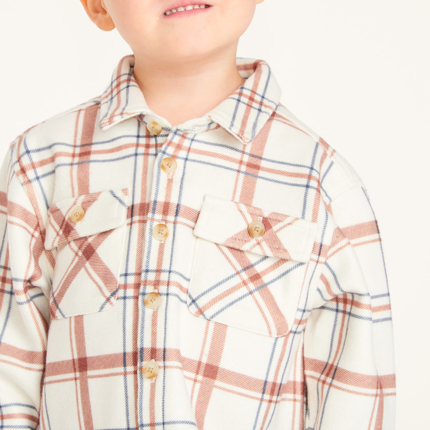 Chemise à carreaux bébé garçon en molleton 