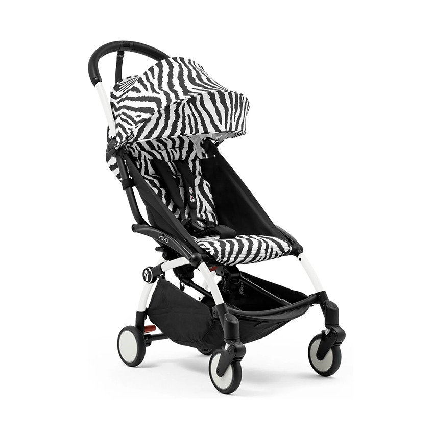 Poussette Stokke® YOYO³ à partir de 6 mois - cadre blanc/zèbre
