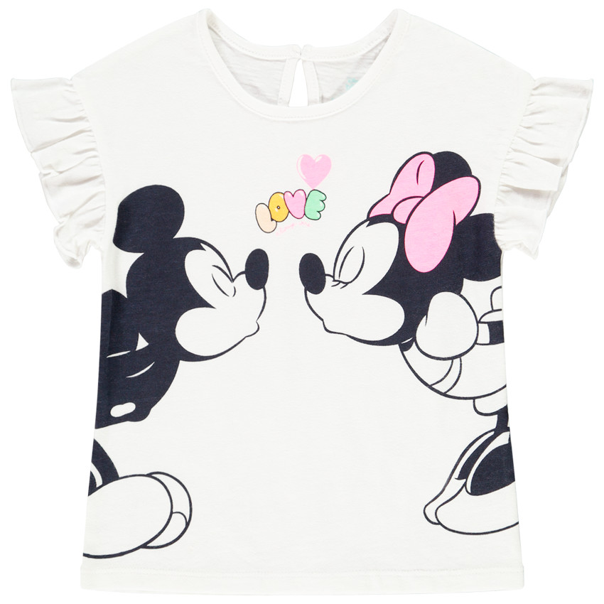 T-shirt manches courtes print Mickey & Minnie Disney pour bébé fille
