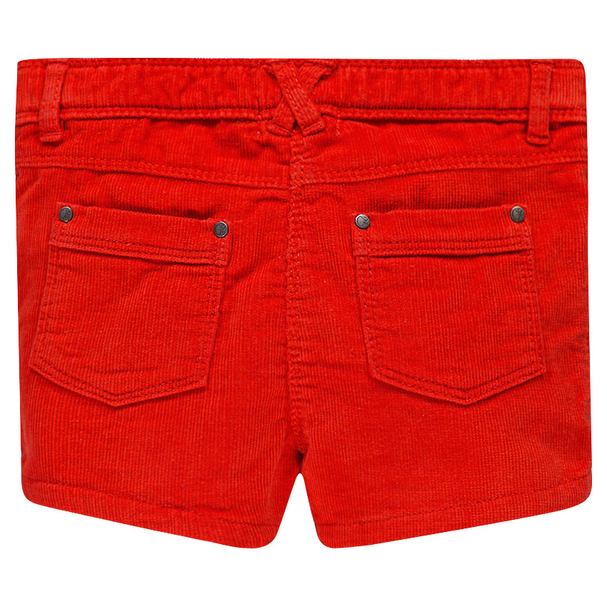 Short rouge en velours milleraies 