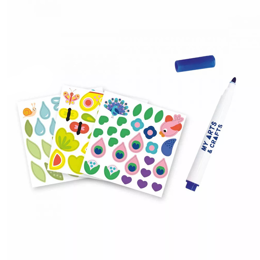 Coffret créatif multi activités stickers et feutre effaçable 