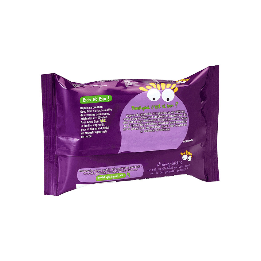 Mini galettes de riz au chocolat au lait - 84g 