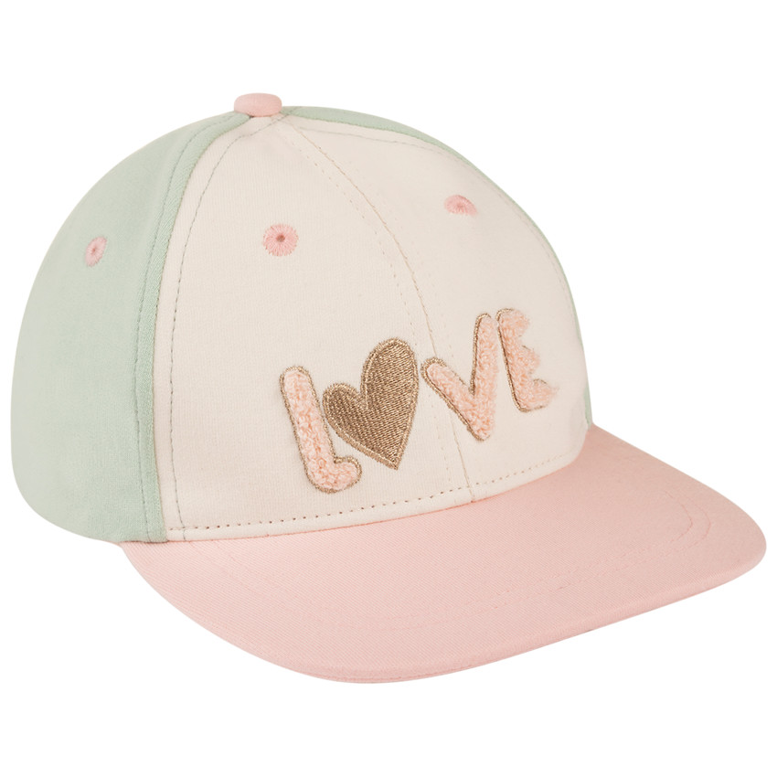 Casquette effet colorblock avec écriture brodée pour fille