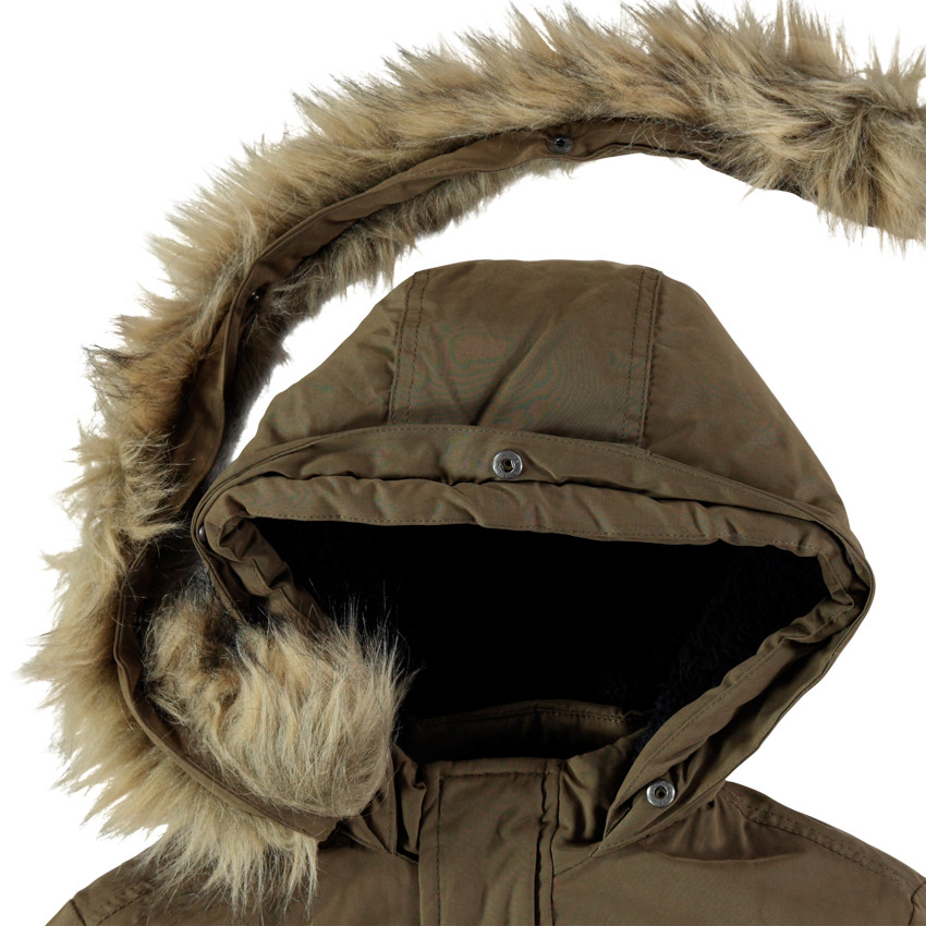 Parka 2 en 1 doublée sherpa pour enfant garçon 