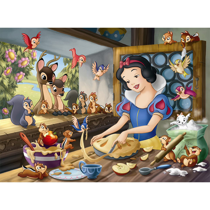 Puzzle 60 Pièces Balnche-Neige Fait Pâtisserie Disney Nathan 