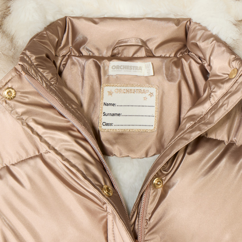 Doudoune grand froid fille doublée sherpa à capuche 