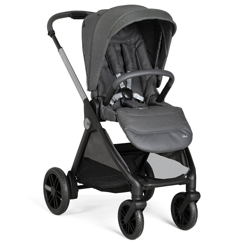 Poussette Bellagio avec adaptateurs Black Satin  