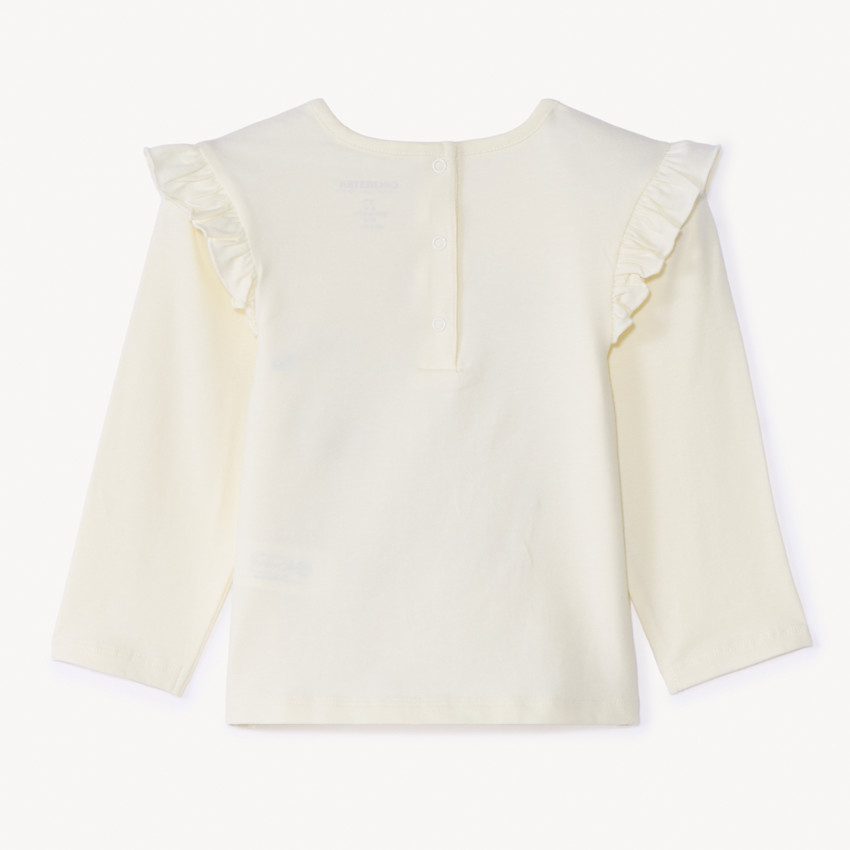 T-shirt manches longues à cœurs pour bébé fille 