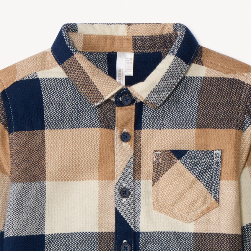 Chemise manches longues à carreaux pour bébé garçon  