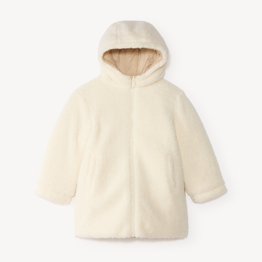 Doudoune longue réversible à capuche fille 