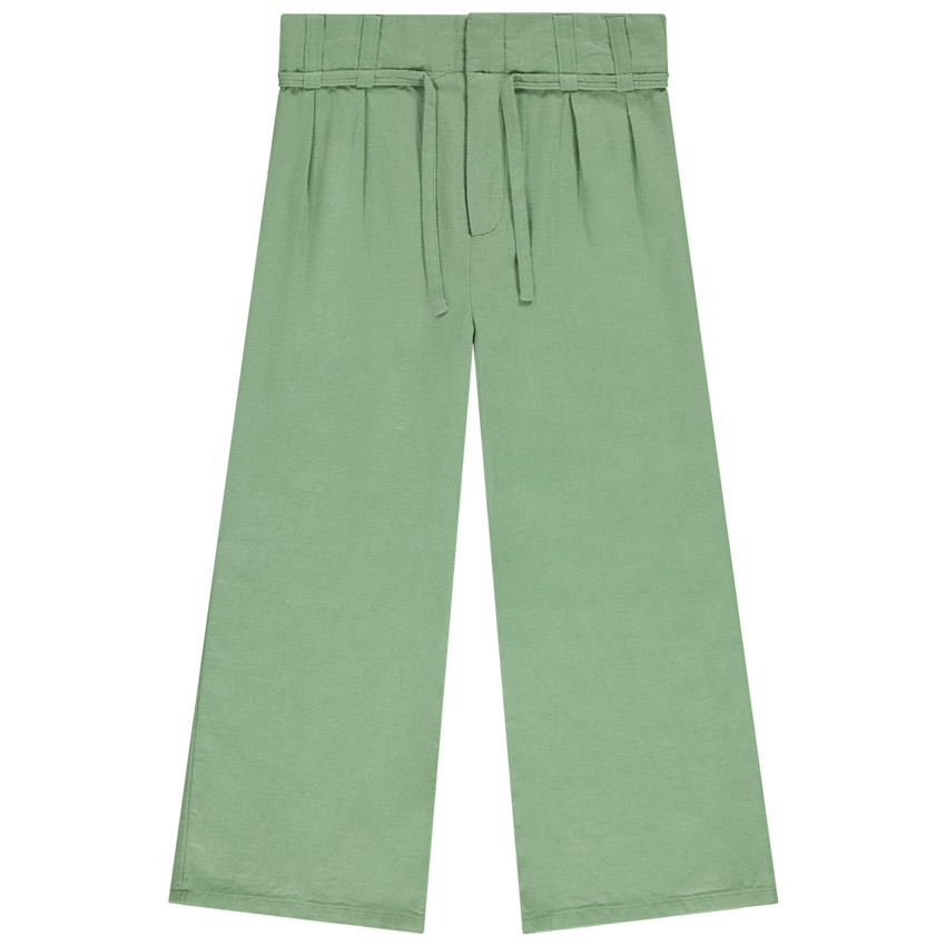 Pantalon large en toile unie pour fille 