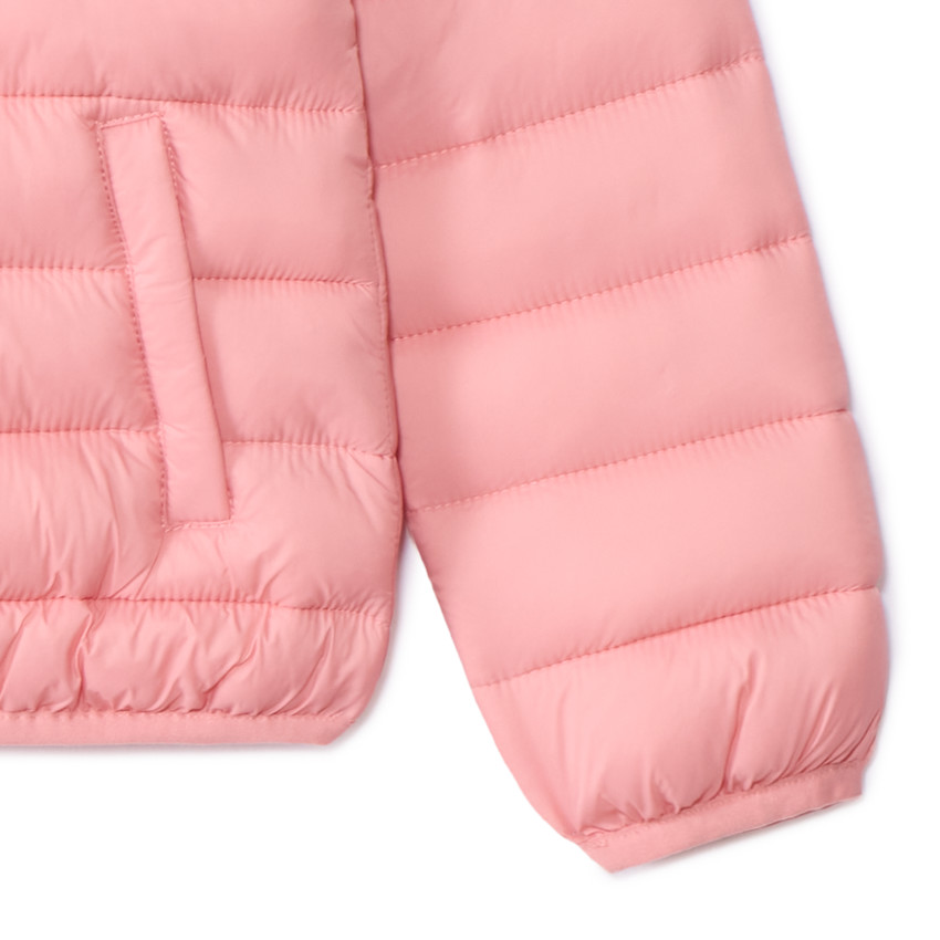 Doudoune fine matelassée à capuche unie pour fille 