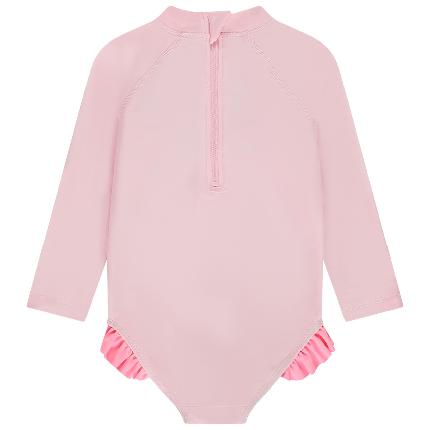 Maillot de bain 1 pièce anti-UV avec print flamant rose pour bébé fille 