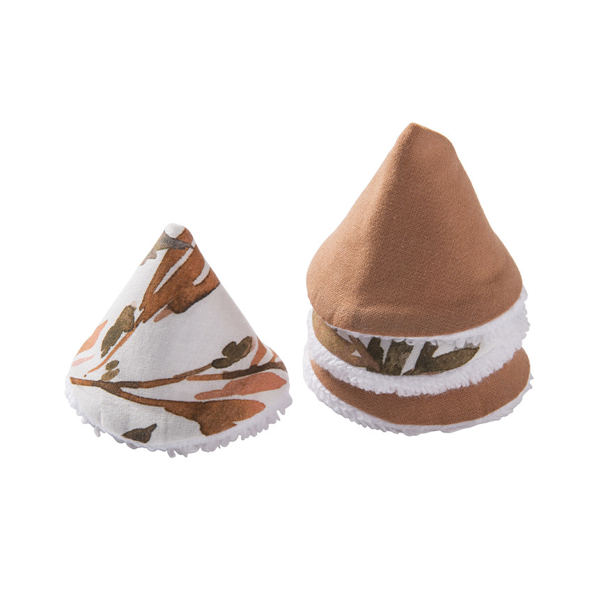 Lot de 4 cônes pare-pipi en tissu - Caramel / Forest