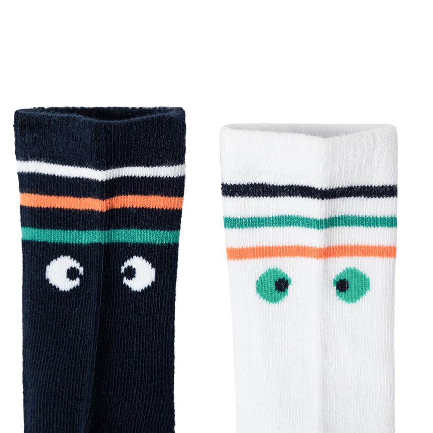 Lot de 2 paires de chaussettes assorties motif crocodile 