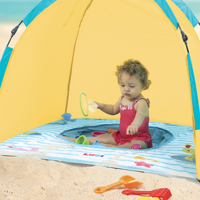 Tente bébé Plage Portable Tente Pare-soleil ombre Abri anti-UV