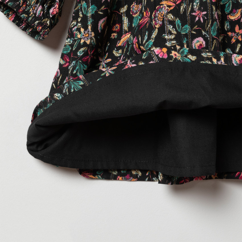 Robe manches longues à imprimé floral pour enfant fille 