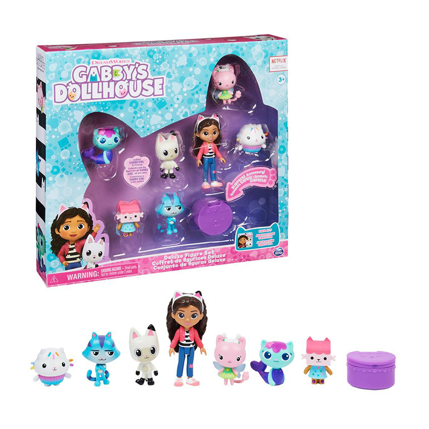 Coffret de 7 figurines Deluwe Gabby et la Maison Magique 