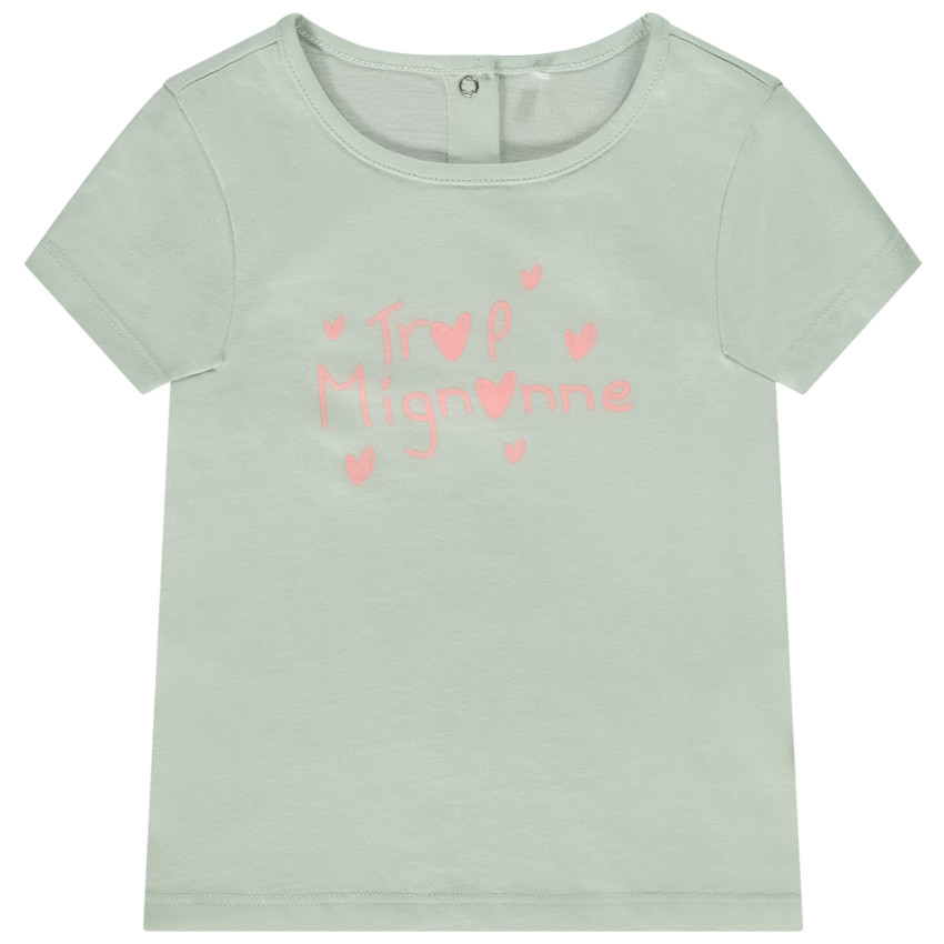 T-shirt manches courtes print fantaisie pour bébé fille 