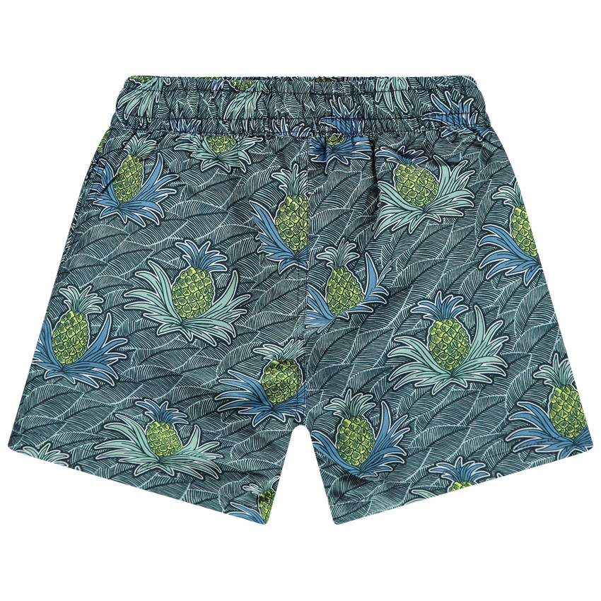 Short de bain à motifs tropicaux 