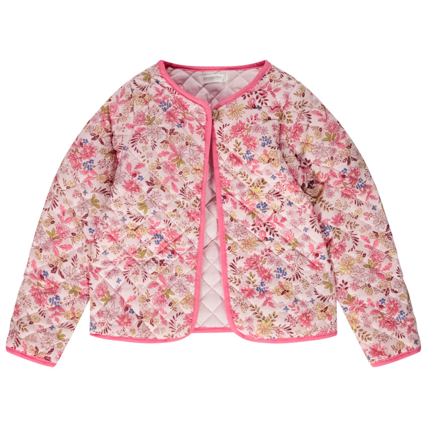 Veste matelassée double face imprimé fleuri pour fille 