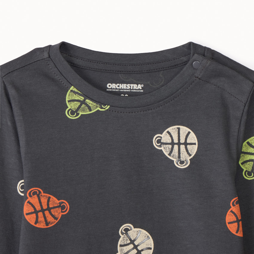 Lot de 2 t-shirts manches longues fantaisie pour bébé garçon 