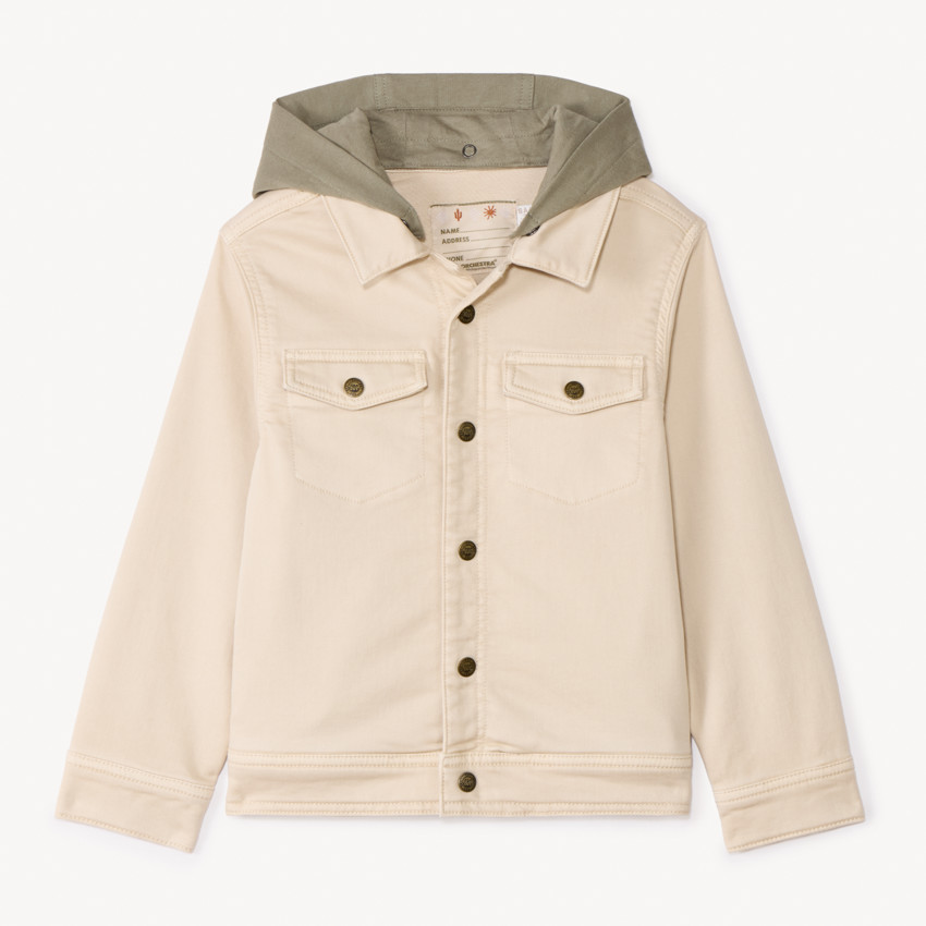Veste en jean avec capuche amovible pour garçon