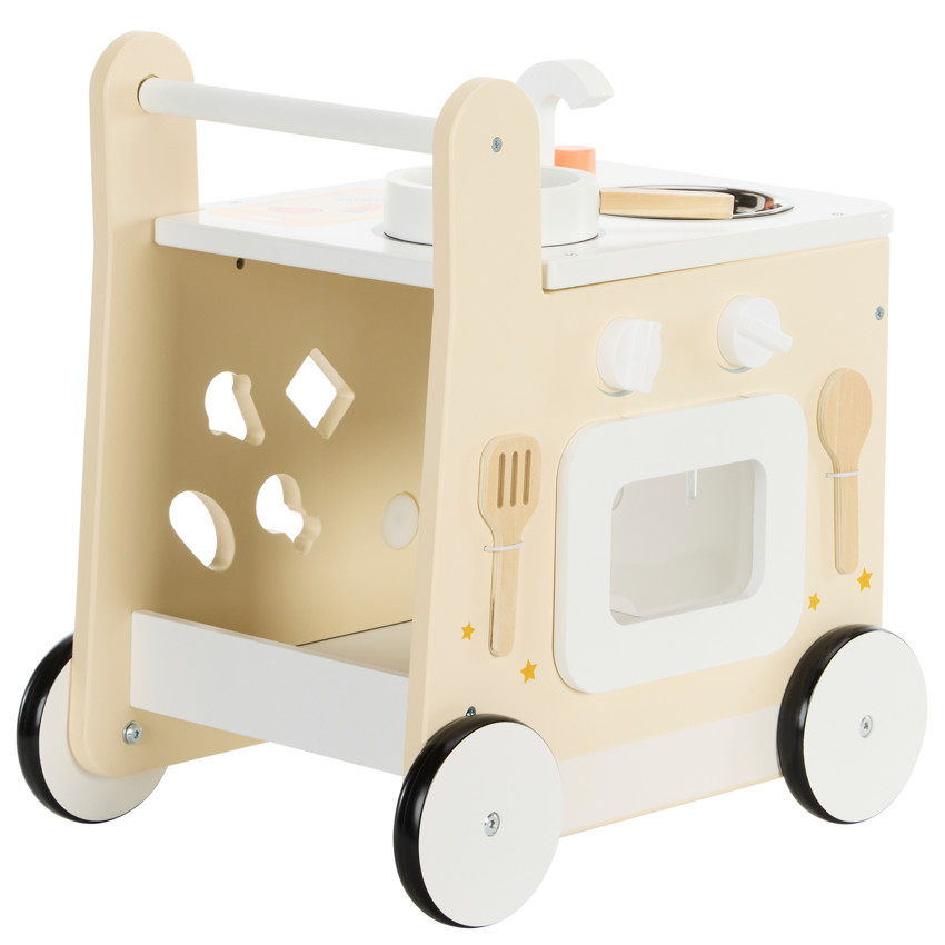 Chariot de marche en bois Cuisiner & Recycler 
