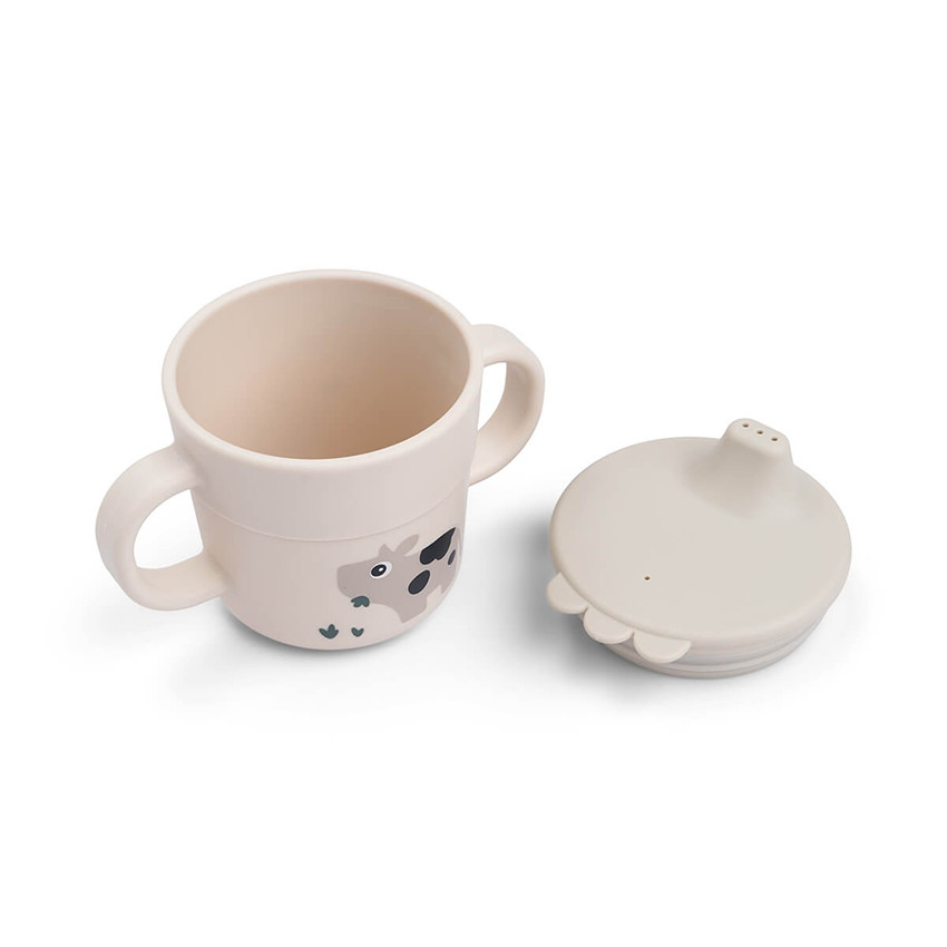 Tasse d'apprentissage 2 en 1 Tiny Farm sable 