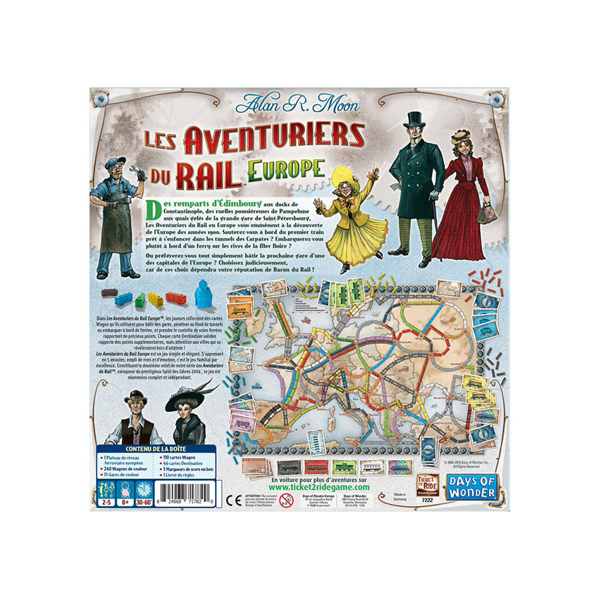 Jeux de Société - Les Aventuriers Du Rail de l'Europe 