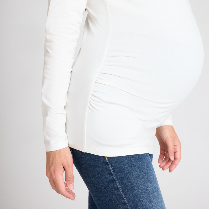 T-shirt manches longues de grossesse uni 