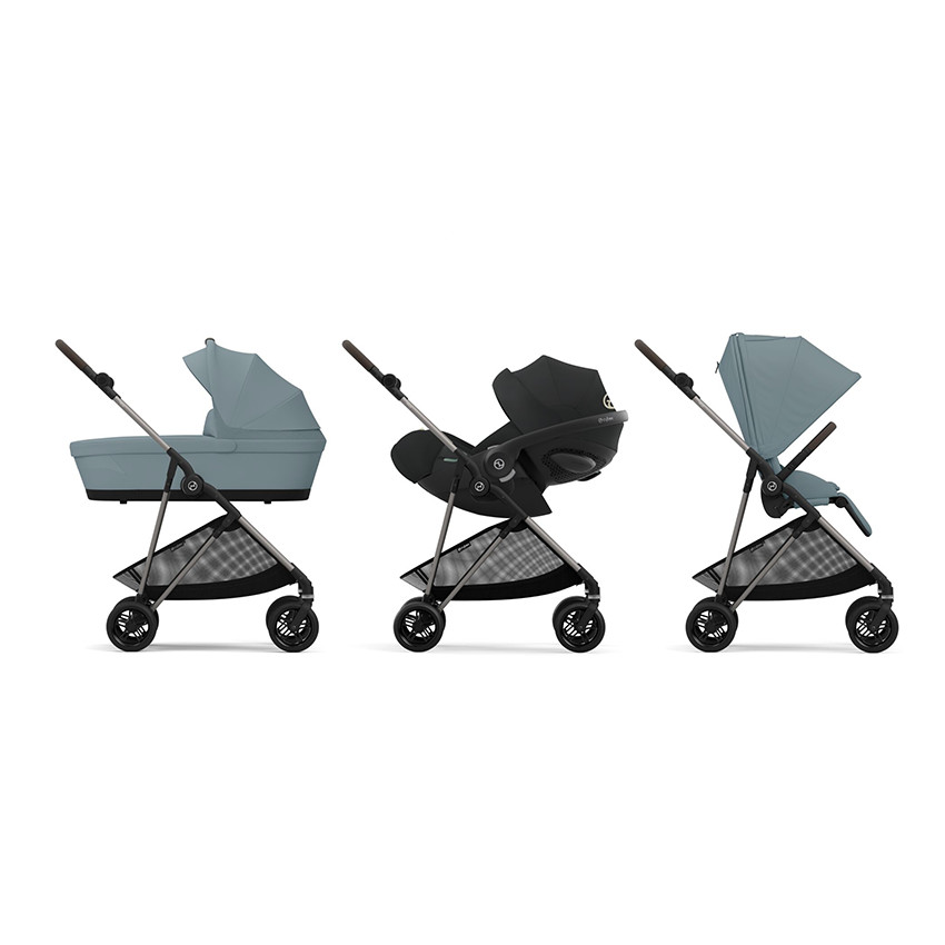 Poussette compacte légère Melio 4 taupe/stormy blue 