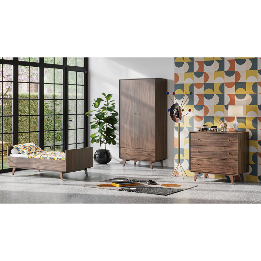 Armoire 2 portes Mid Noix 