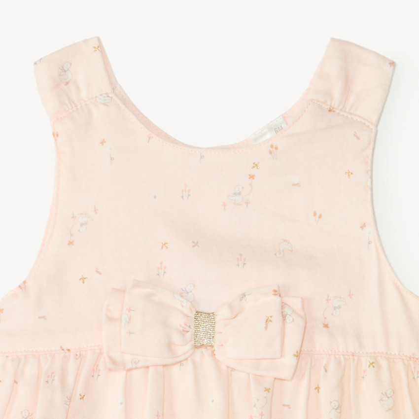 Combinaison courte effet 2-en-1 imprimé fantaisie pour bébé fille 