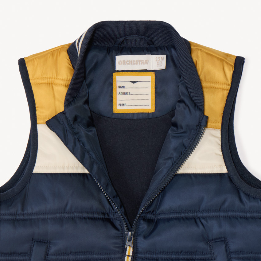 Doudoune sans manches effet color block pour bébé garçon 