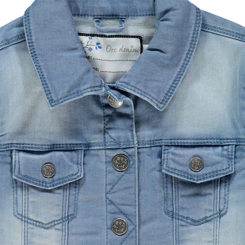 Veste en jean à effet délavé et poches Main Veste en jean à effet délavé et poches