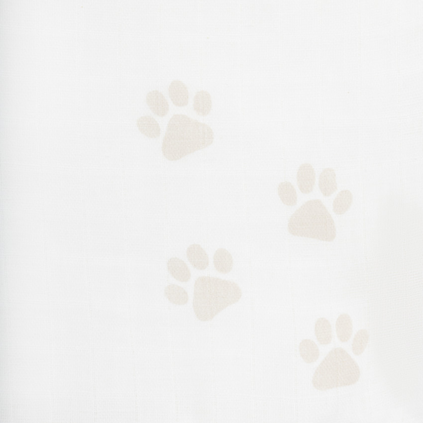 Lot de 3 langes en gaze 70 x 70 cm Mon Petit Chat - Beige (Prémaman) - Image 2
