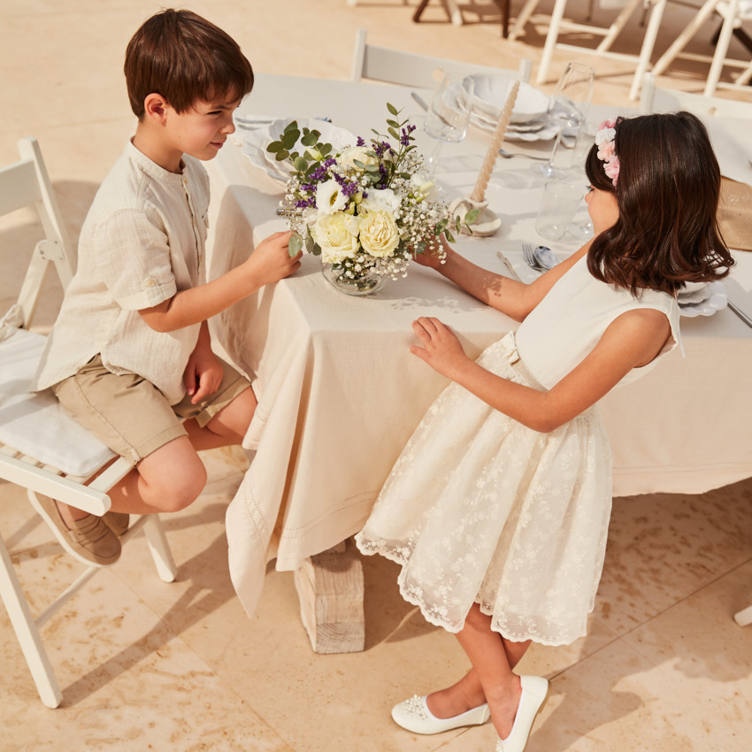 Robe effet 2-en-1 avec dos nu en forme de cœur pour fille 