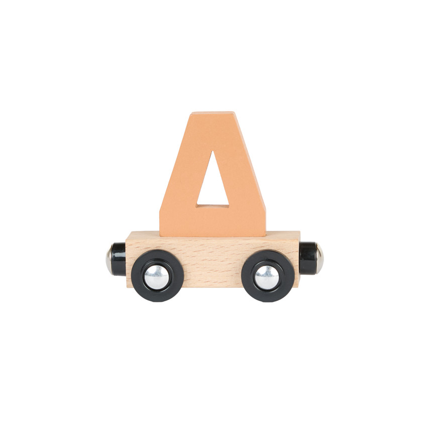 Lettre "DELTA" wagon en bois - bleu 