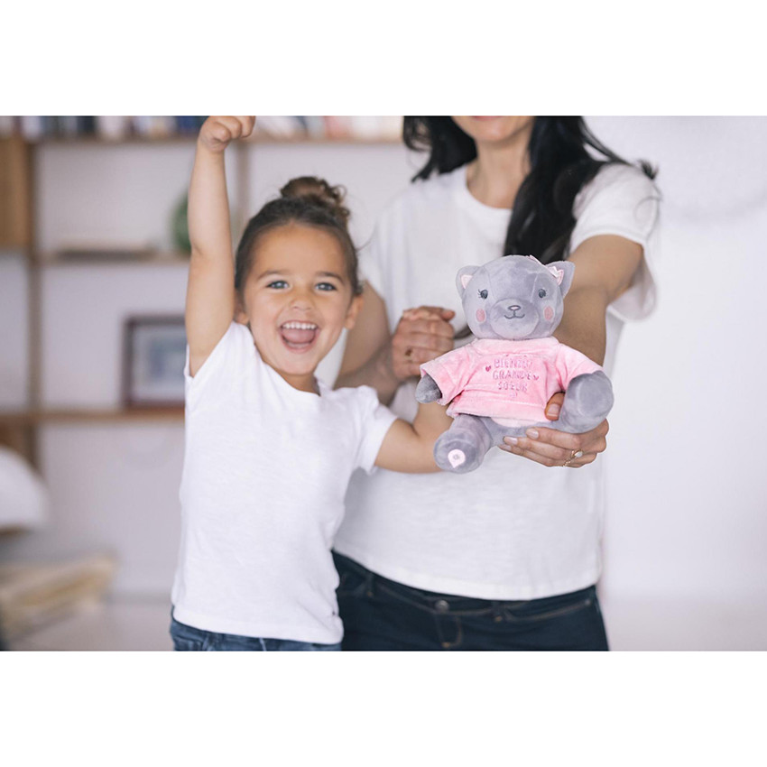 Habillage pour peluche annonce de naissance "tu vas être grande soeur" 