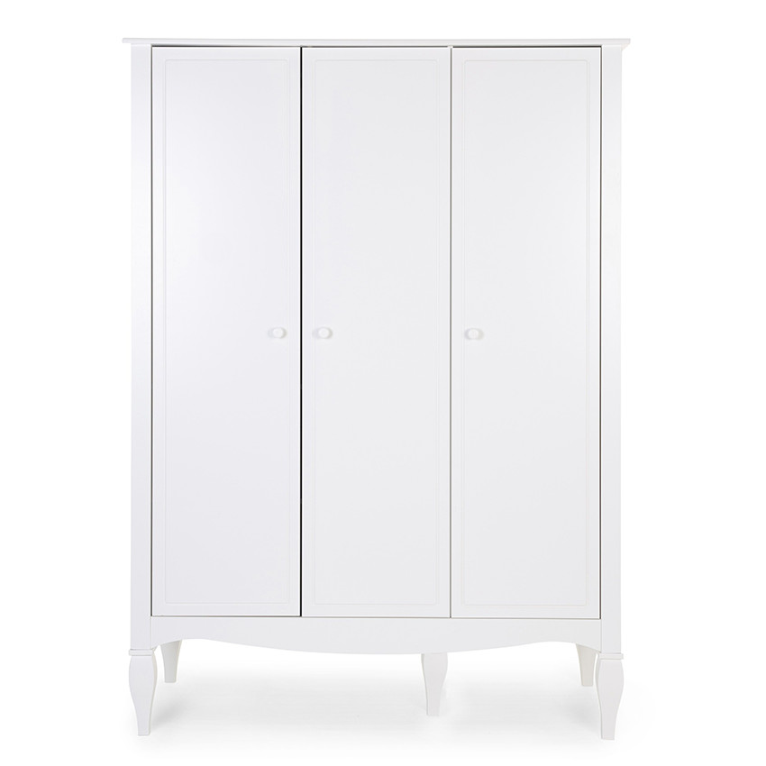 Garde-robe Romantic 3 portes - Blanc 