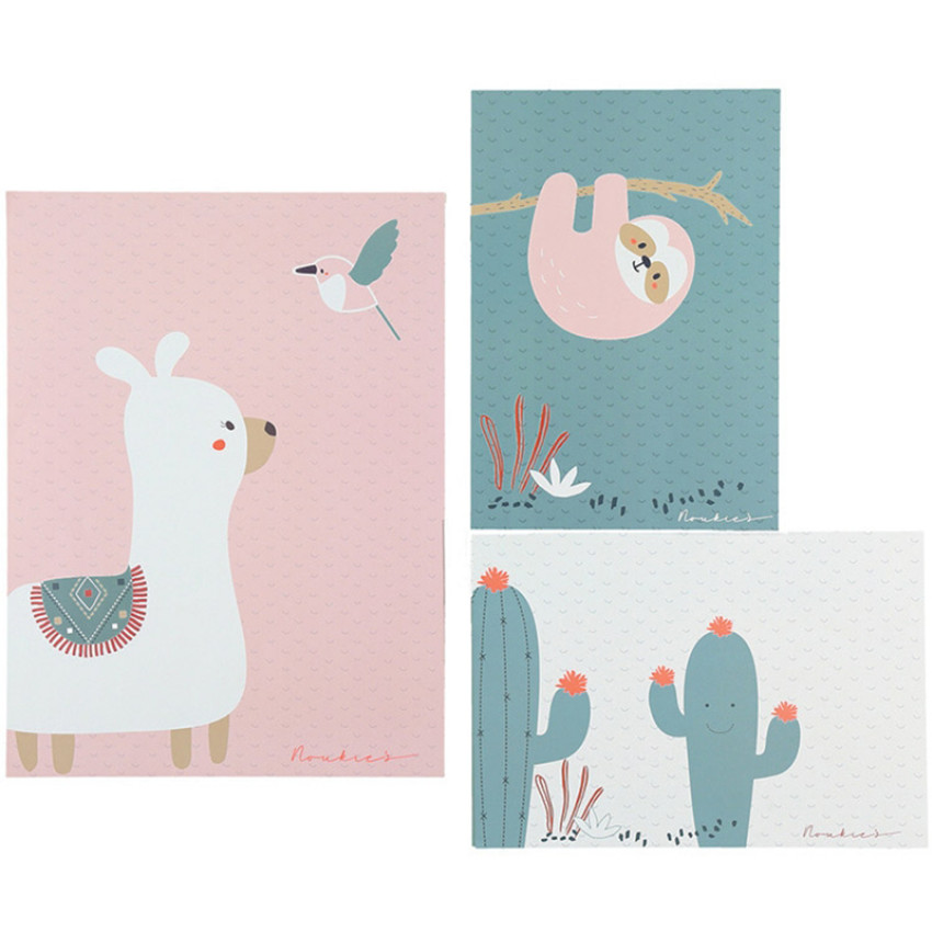 Set de 3 posters muraux - Moris&Sacha 