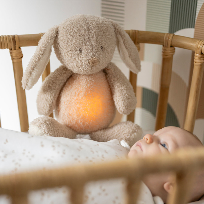 Veilleuse Sleepy Lapin sons & lumière Teddy Bouclette Beige 