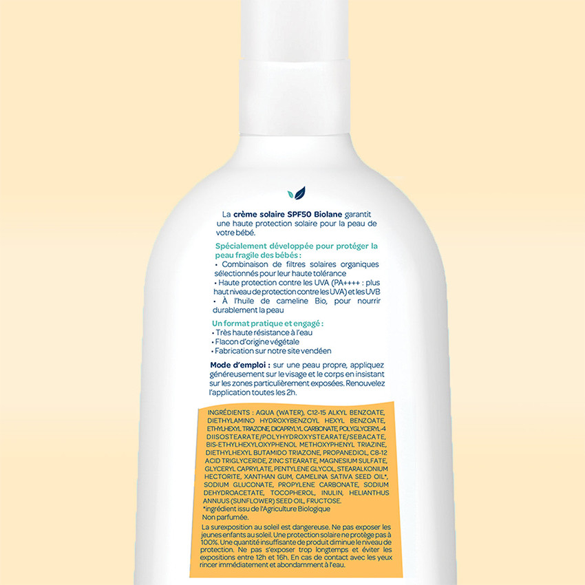 Crème solaire SPF 50 waterproof 200 ml 