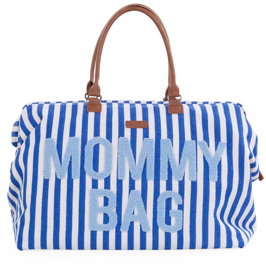 Sac à langer Mommy Bag Rayures Bleu Electrique  
