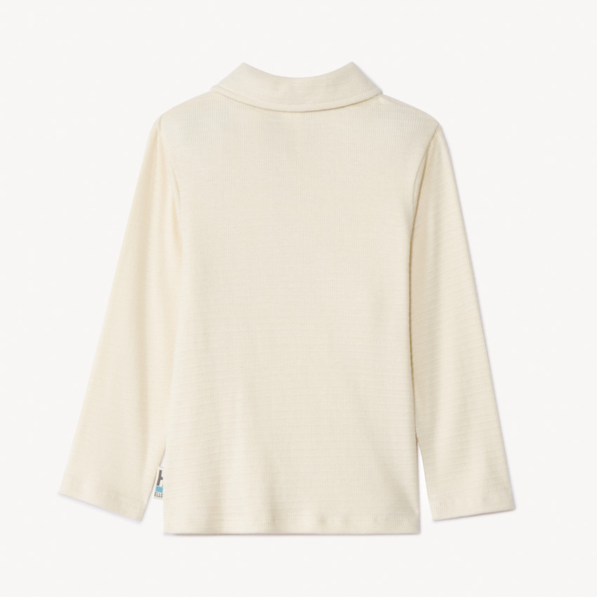 Polo manches longues uni côtelé pour bébé garçon 