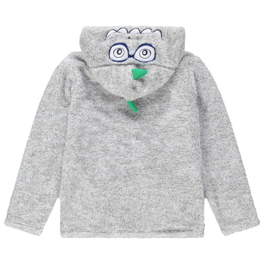 Gilet homewear en sherpa dinosaure 