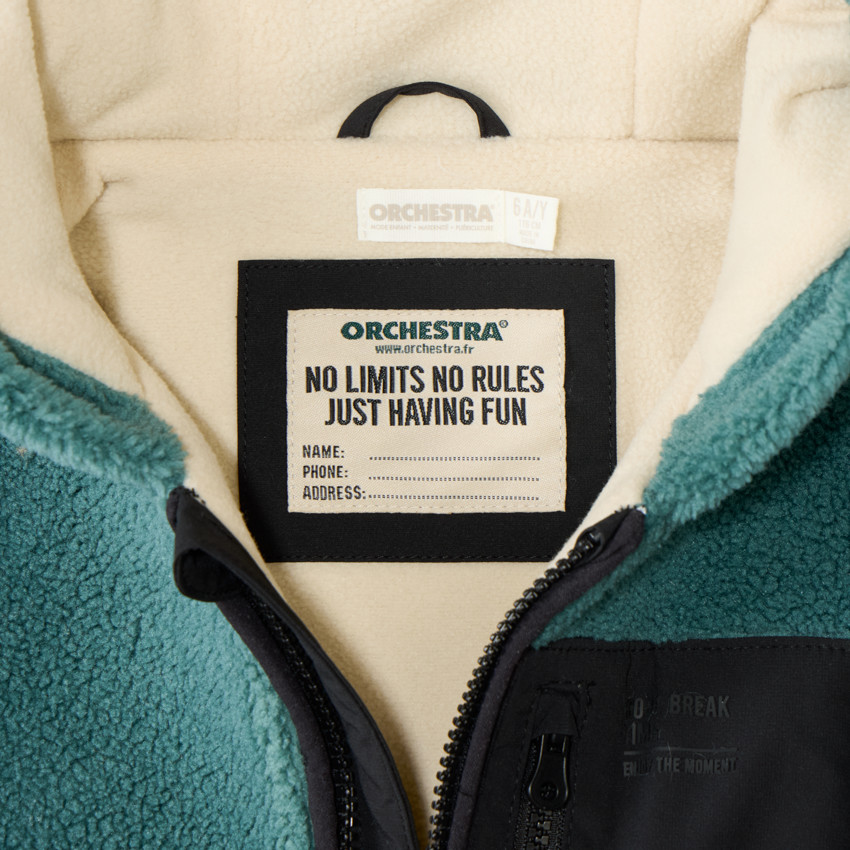 Veste sherpa à capuche garçon 